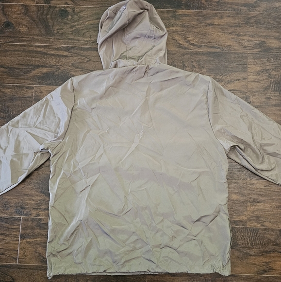 Ruxen Jacket Mens Large Tan Quarter Zip Pullover Windbreaker European NEW - Picture 8 of 12